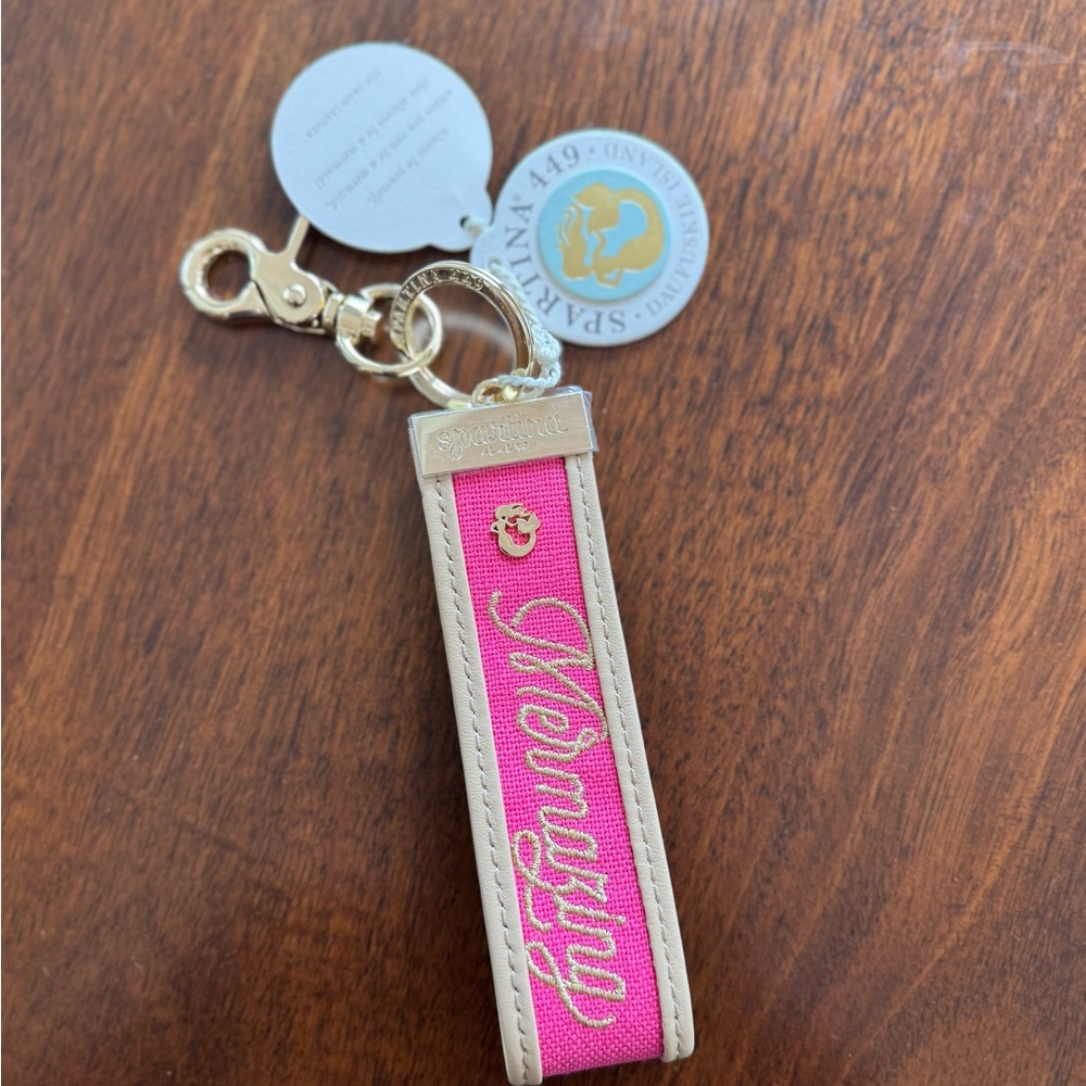 Spartina 449 Pink Keychain “MERMAZING”
